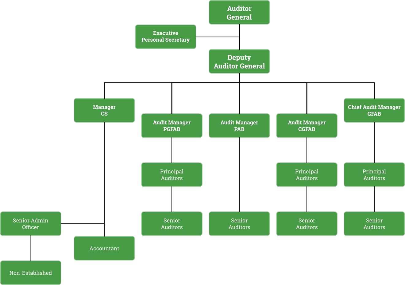 Office of the Auditor General - Organisational Structure