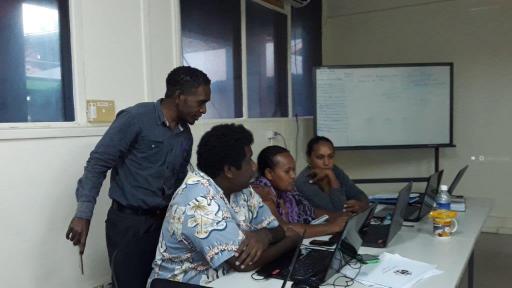 OAG Staff in discussions during the training (Photo OAG)
